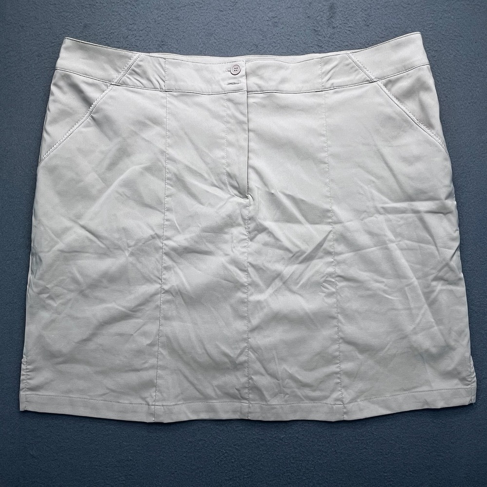 NWT Lopez‎ Golf Skirt Shorts Built In Womens Size 20 Tan Pleated Activewear